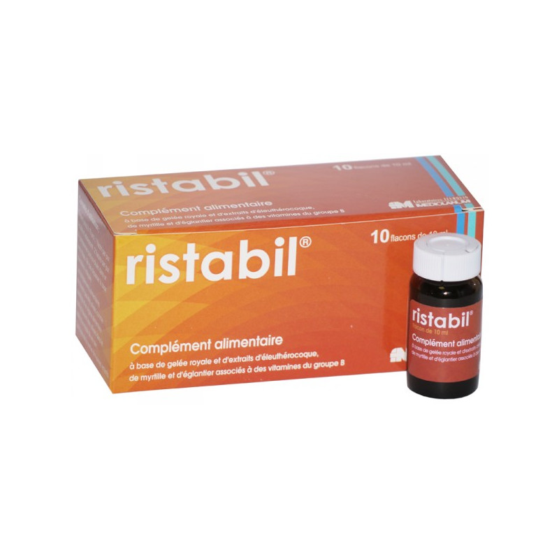 Ristabil Anti-fatigue Reconstituant Naturel 10 Flacons de 10 ml Ristabil Anti-fatigue Reconstituant Naturel 10 Flacons de 10 ml