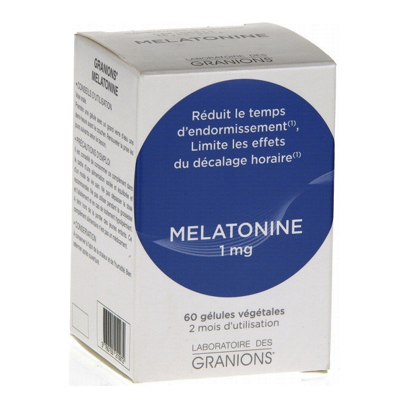 Granions Mélatonine 1 mg 60 Gélules Granions Mélatonine 1 mg 60 Gélules