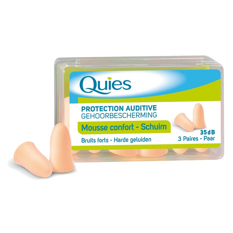 Quies protection Auditive Mousse Confort Chair 3 Paires Quies protection Auditive Mousse Confort Chair 3 Paires
