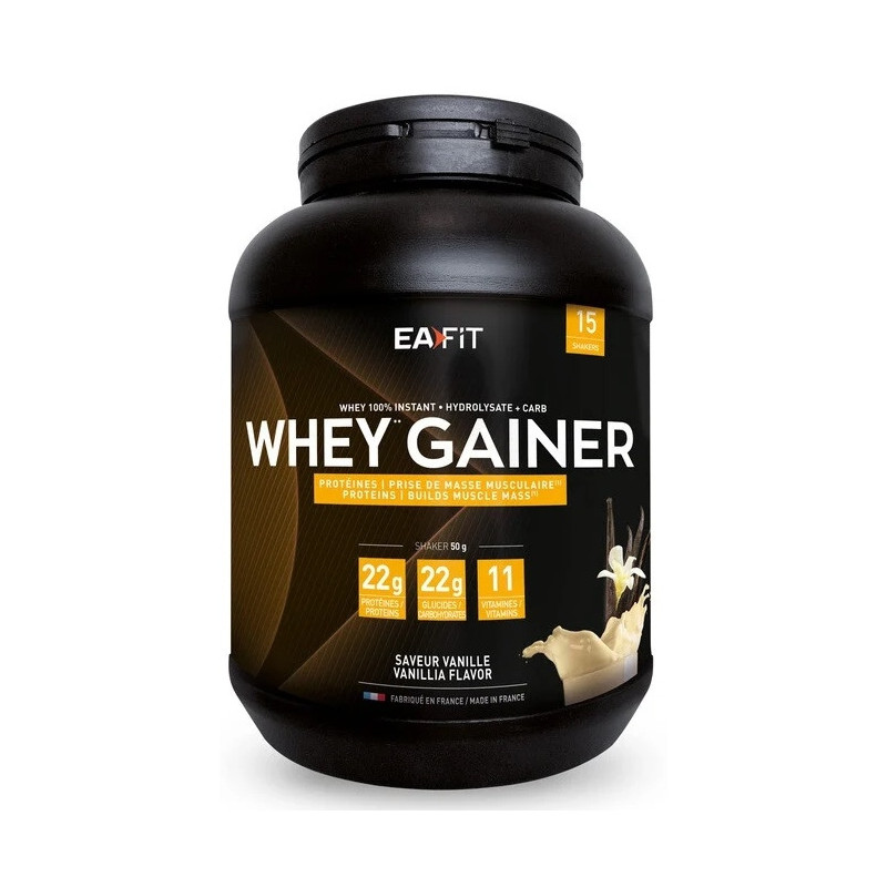 Eafit Construction Musculaire Whey Gainer Vanille 750 G Eafit Construction Musculaire Whey Gainer Vanille 750 G