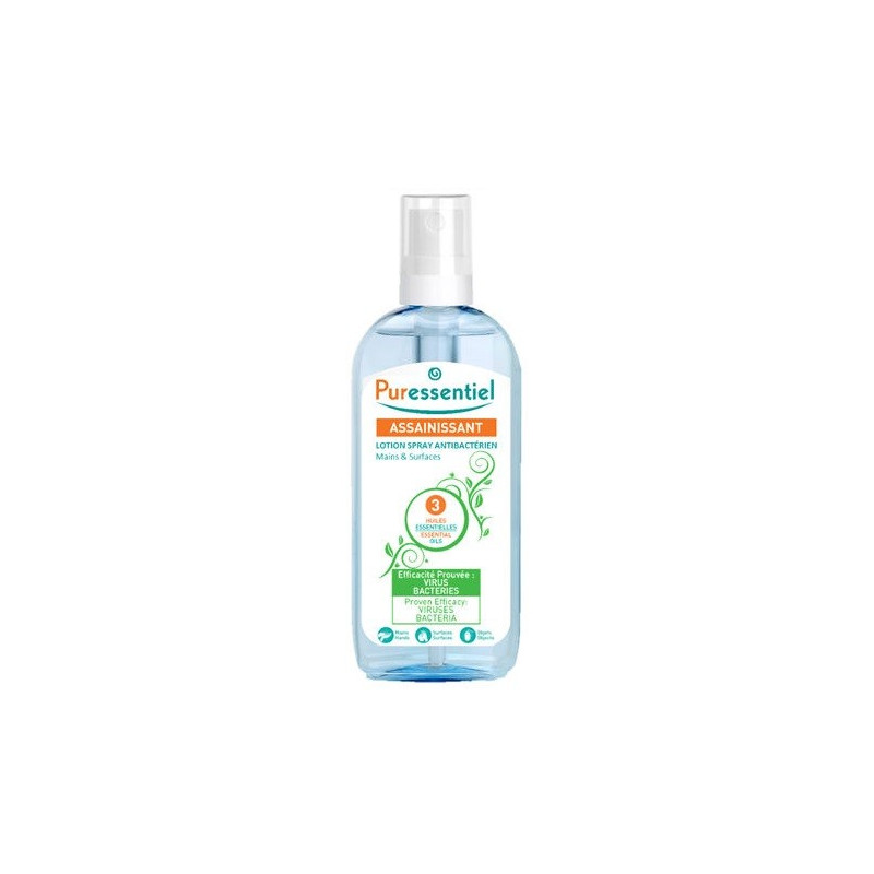 Puressentiel Assainissant Lotion Spray Antibactérien Mains & Surfaces 80 ml Puressentiel Assainissant Lotion Spray Antibactérien Mains & Surfaces 80 ml