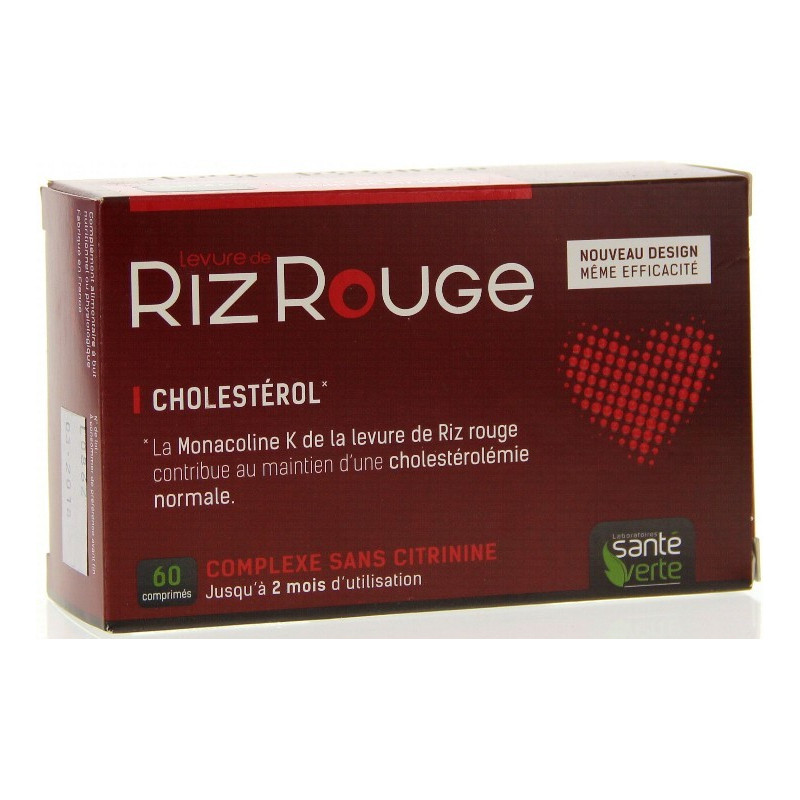 Santé Verte Levure de Riz Rouge 60 Compimés Santé Verte Levure de Riz Rouge 60 Compimés