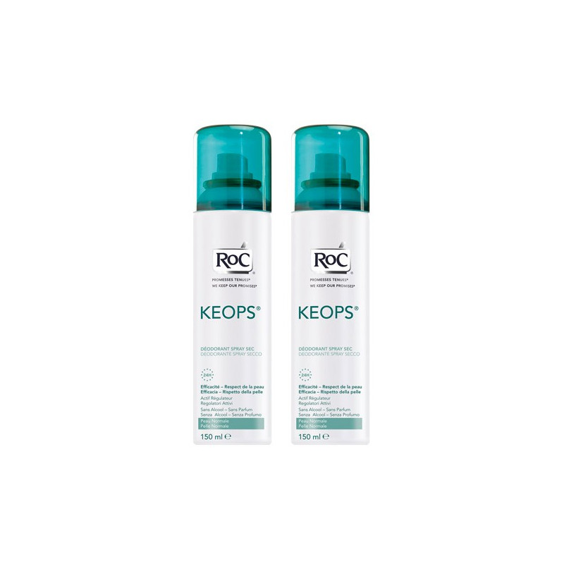 Roc Keops Deodorant Sec Spray 150 ML X 2 Roc Keops Deodorant Sec Spray 150 ML X 2
