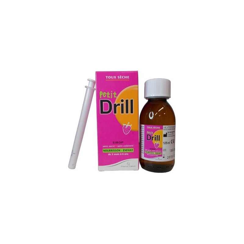 Drill Petit Toux Sèche Sirop Nourrisson - Enfant 125 ml Drill Petit Toux Sèche Sirop Nourrisson - Enfant 125 ml