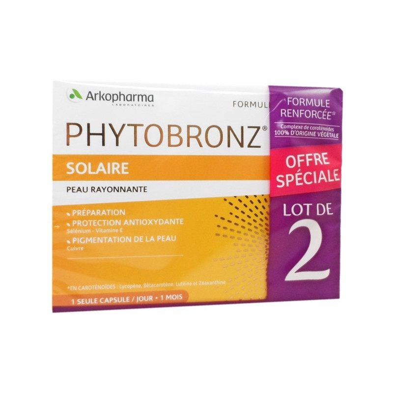 Phytobronz Préparateur Solaire 2 x 30 Capsules Phytobronz Préparateur Solaire 2 x 30 Capsules