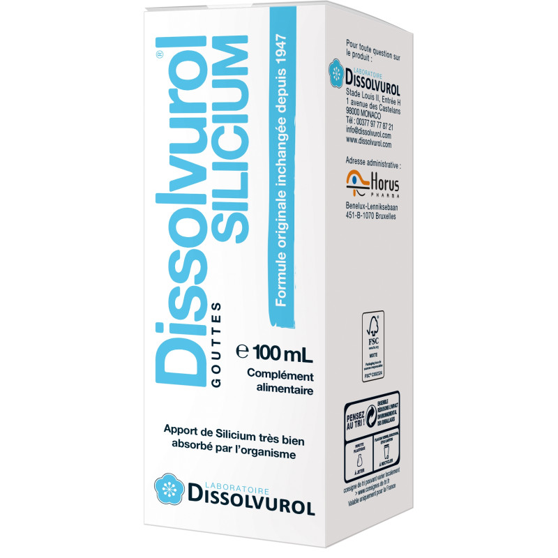 Dissolvurol Gouttes Silicium 100 ml Dissolvurol Gouttes Silicium 100 ml