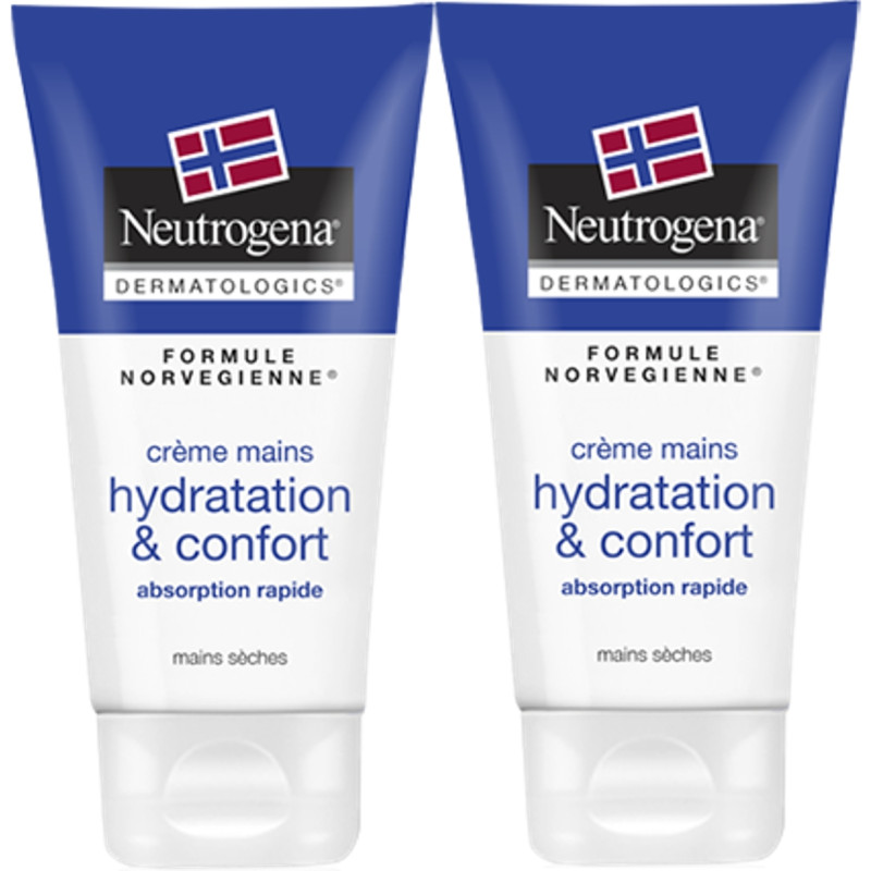 Neutrogena Crème Mains Hydratation & Confort 2 x 75 ml Neutrogena Crème Mains Hydratation & Confort 2 x 75 ml