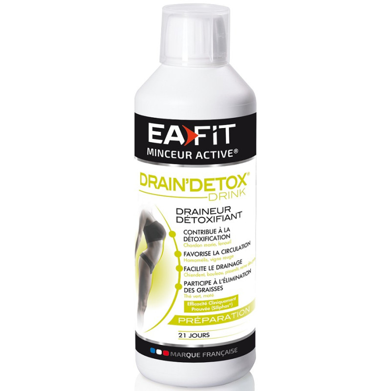 Eafit Minceur Active Drain'Detox Pêche 500 ml Eafit Minceur Active Drain'Detox Pêche 500 ml