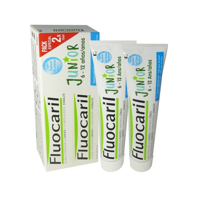 Fluocaril Dentifrice Junior 6-12 ans Gel Bubble 2 x 75 ml Fluocaril Dentifrice Junior 6-12 ans Gel Bubble 2 x 75 ml