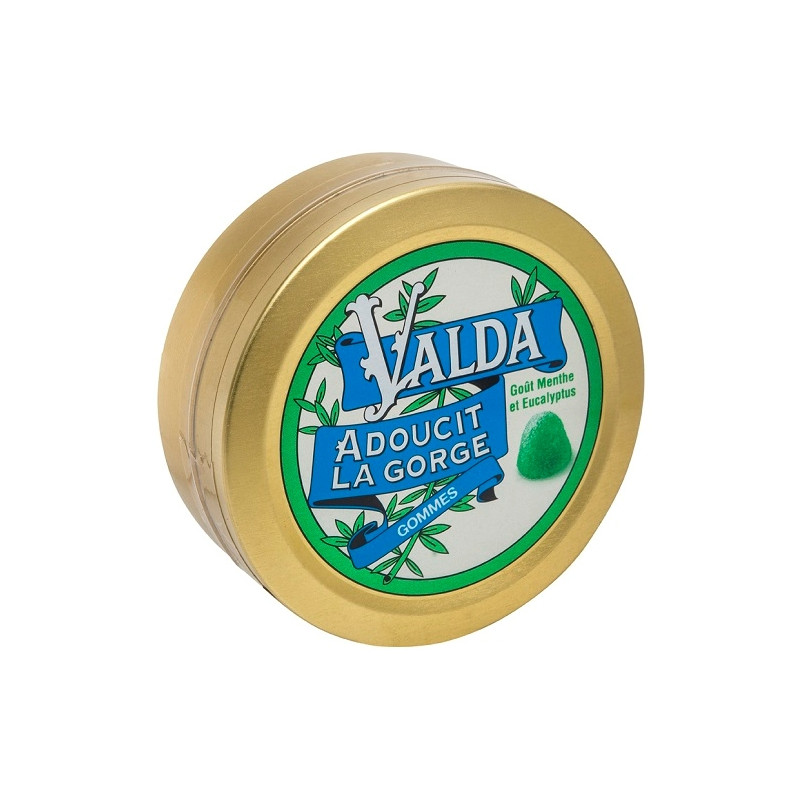 Valda Gommes Goût Menthe et Eucalyptus 50g Valda Gommes Goût Menthe et Eucalyptus 50g