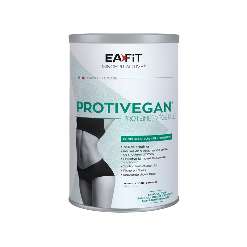 Eafit Minceur Active Protivegan Protéines Végétales Vanille-Caramel 450g Eafit Minceur Active Protivegan Protéines Végétales Vanille-Caramel 450g