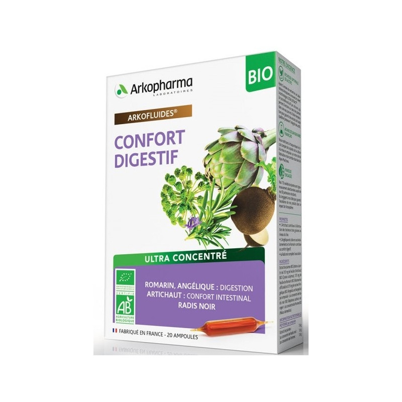 Arkopharma Arkofluides Confort Digestif Bio 20 Ampoules Arkopharma Arkofluides Confort Digestif Bio 20 Ampoules