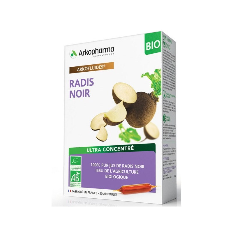 Arkopharma Arkofluides Radis Noir Bio 20 Ampoules Arkopharma Arkofluides Radis Noir Bio 20 Ampoules