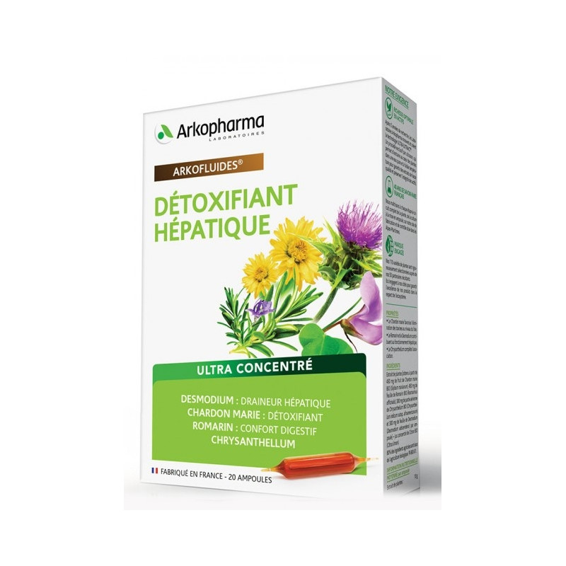 Arkopharma Arkofluides Détoxifiant Hépatique Bio 20 Ampoules Arkopharma Arkofluides Détoxifiant Hépatique Bio 20 Ampoules