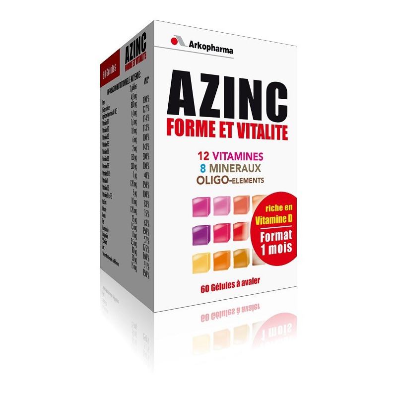 Arkopharma Azinc Forme et Vitalite 60 Gelules Arkopharma Azinc Forme et Vitalite 60 Gelules