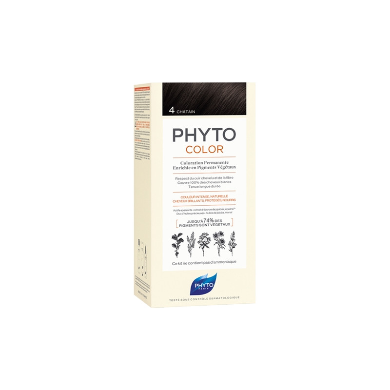 Phyto Phytocolor Coloration Permanente 4 châtain Phyto Phytocolor Coloration Permanente 4 châtain