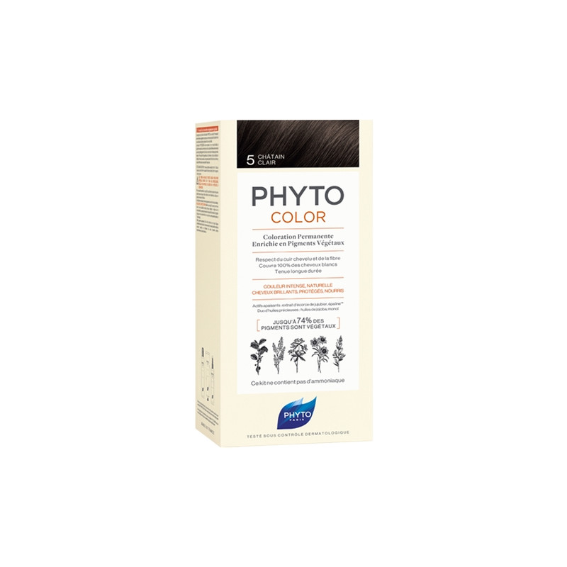 Phyto Phytocolor Coloration Permanente 5 Châtain Clair Phyto Phytocolor Coloration Permanente 5 Châtain Clair
