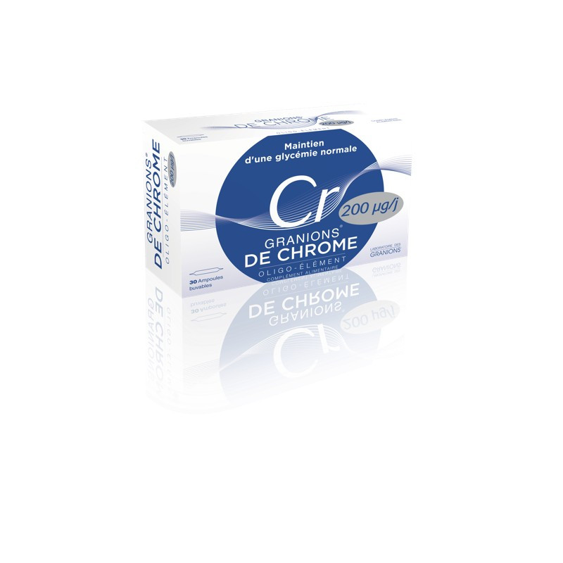 Granions de Chrome 200 µg/j 30 Ampoules Granions de Chrome 200 µg/j 30 Ampoules