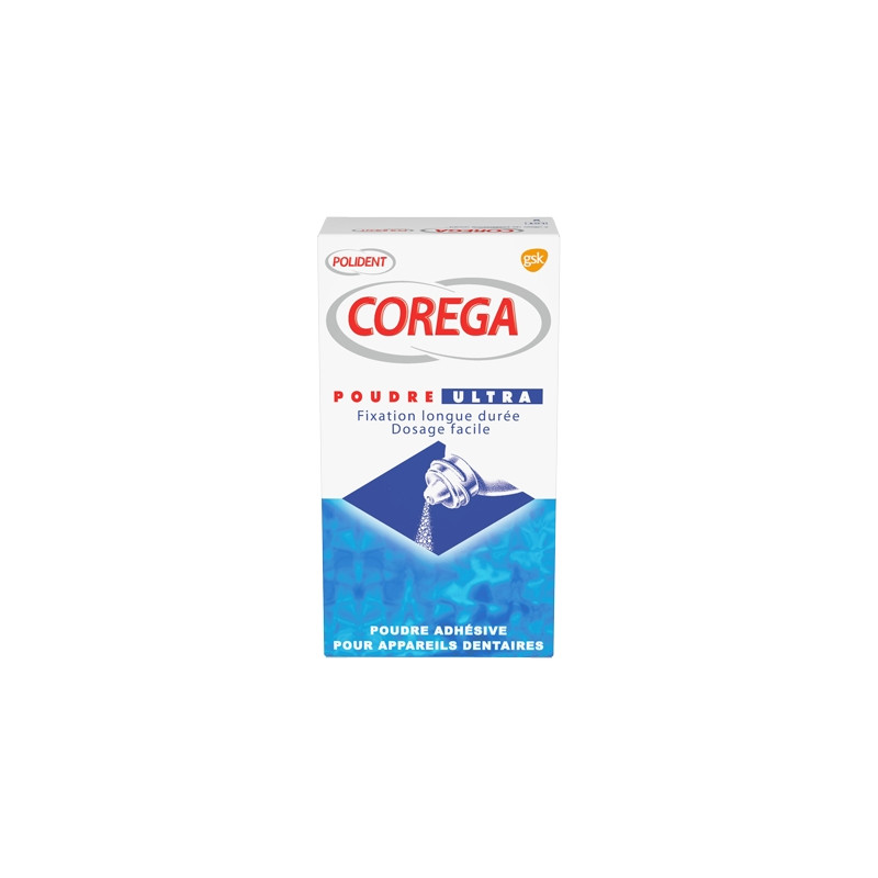 Corega Poudre Ahésive Pour Prothèses Dentaires Ultra 40 g Corega Poudre Ahésive Pour Prothèses Dentaires Ultra 40 g