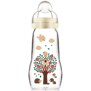 MAM Biberon Verre 0m+ 260 ml Blanc
