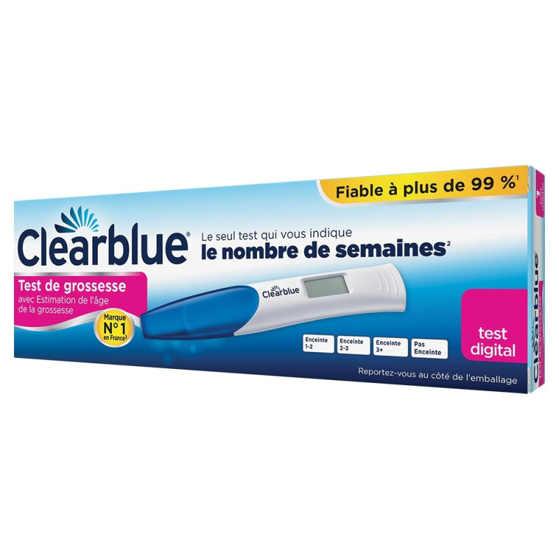 Clearblue Test De Grossesse Avec Estimation De L'âge De La Grossesse x 1 Clearblue Test De Grossesse Avec Estimation De L'âge De La Grossesse x 1