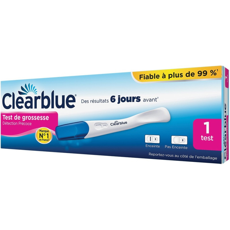 Clearblue Test De Grossesse Détection Précoce x 1 Clearblue Test De Grossesse Détection Précoce x 1