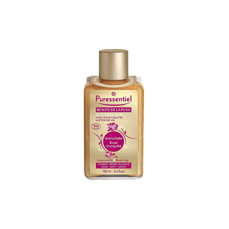 Puressentiel Beauté De La Peau Huile Sèche Pailletée Bio 100 ml Puressentiel Beauté De La Peau Huile Sèche Pailletée Bio 100 ml