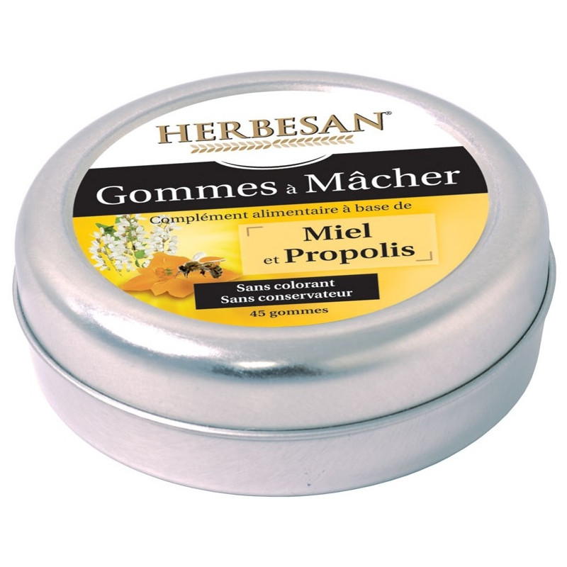 Herbesan Gommes à Mâcher Miel & Propolis x 45 Herbesan Gommes à Mâcher Miel & Propolis x 45
