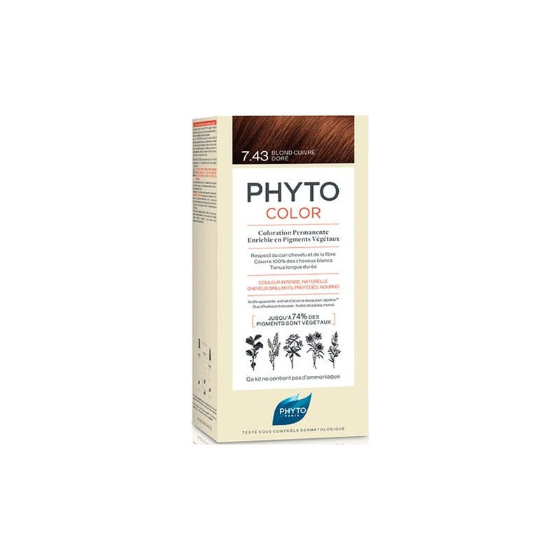 Phyto Phytocolor Coloration Permanente 7.43 Blond Cuivre Doré Phyto Phytocolor Coloration Permanente 7.43 Blond Cuivre Doré