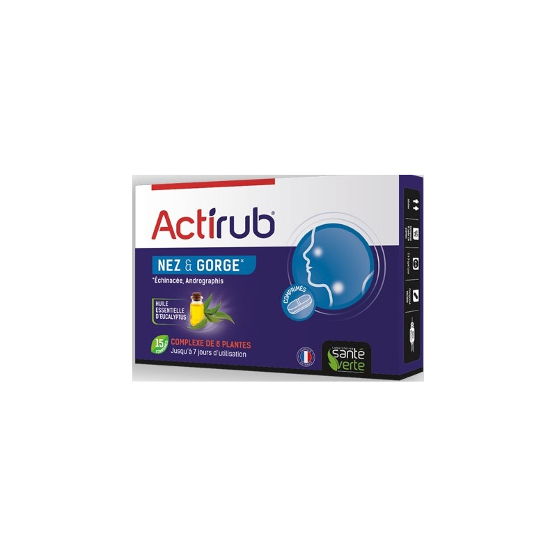 Actirub Nez & Gorge 15 Comprimés Actirub Nez & Gorge 15 Comprimés