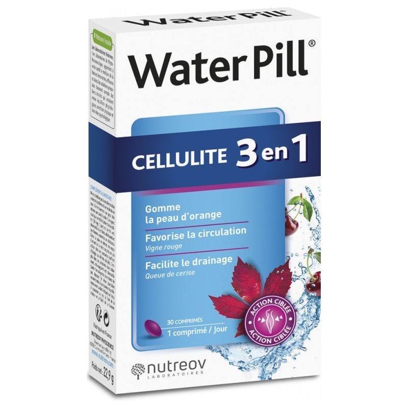 Nutreov Water Pill cellulite 20 comprimés Nutreov Water Pill cellulite 20 comprimés