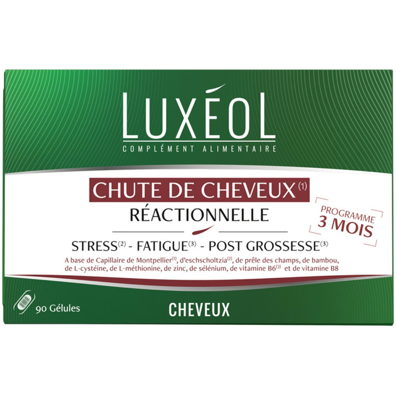 LUXEOL Chute de cheveux réactionnelle 90 gélules LUXEOL Chute de cheveux réactionnelle 90 gélules