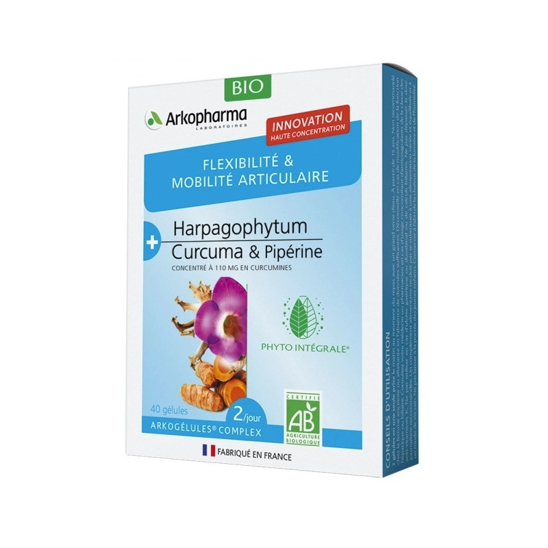 Arkogélules Complex BIO Flexibilité & Mobilité articulaire 40 Gélules Arkogélules Complex BIO Flexibilité & Mobilité articulaire 40 Gélules