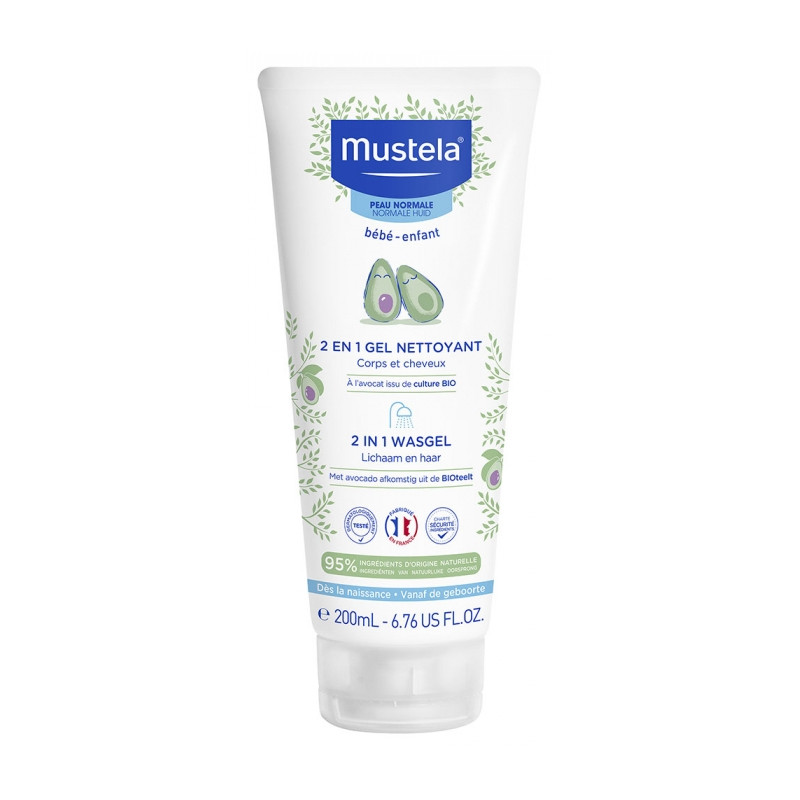 Mustela Bébé Gel Nettoyant 2 en 1 Avocat 200 ml Mustela Bébé Gel Nettoyant 2 en 1 Avocat 200 ml