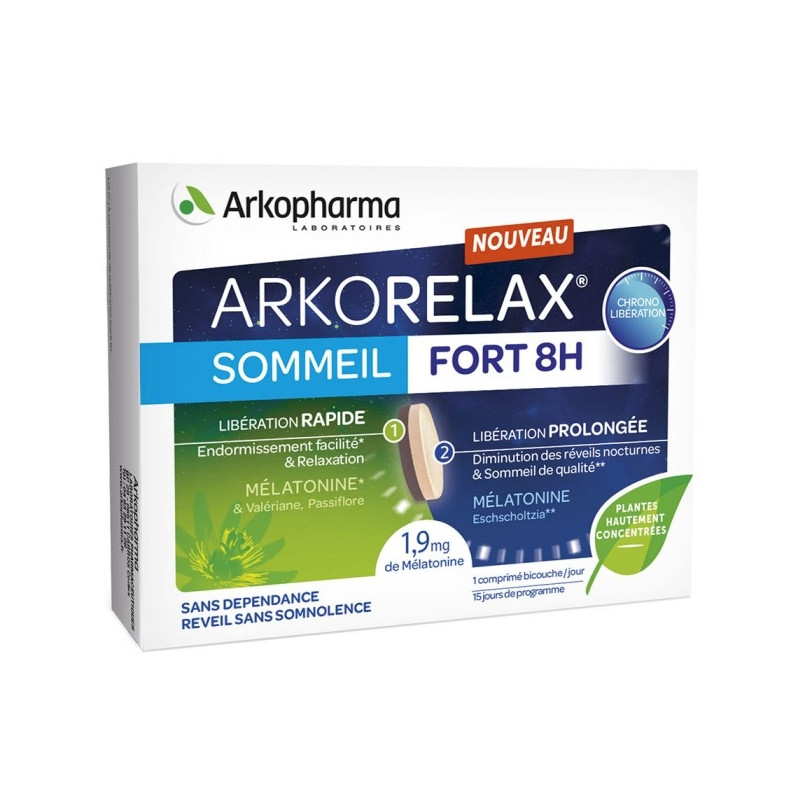 Arkopharma Arkorelax Sommeil fort 8h 15 comprimés Arkopharma Arkorelax Sommeil fort 8h 15 comprimés
