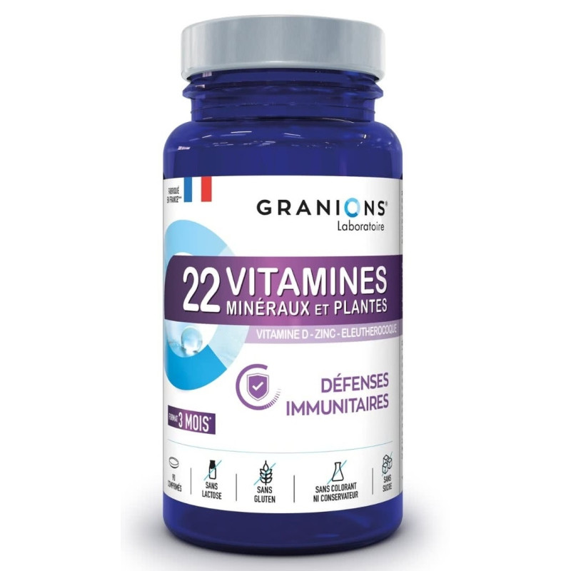 Granion 22 vitamines Défense Immunitaire x 90 Granion 22 vitamines Défense Immunitaire x 90
