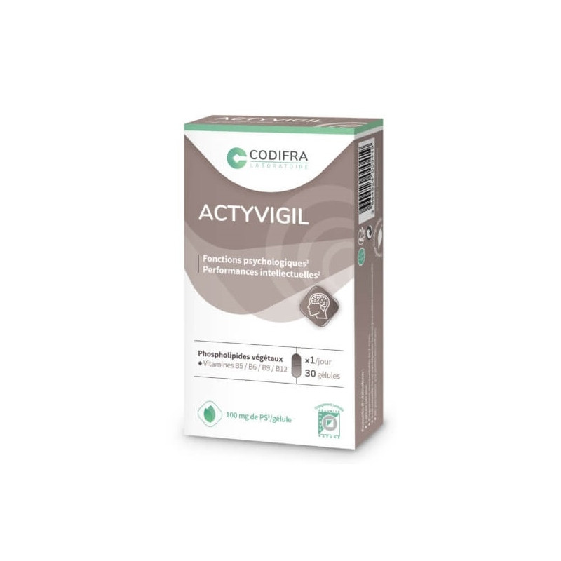 Codifra Actyvigil - Compétences intellectuelles 30 gélules Codifra Actyvigil - Compétences intellectuelles 30 gélules