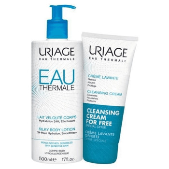 Uriage Eau Thermale Lait Velouté Corps 500ml + Crème Lavante 200 ml Offerte