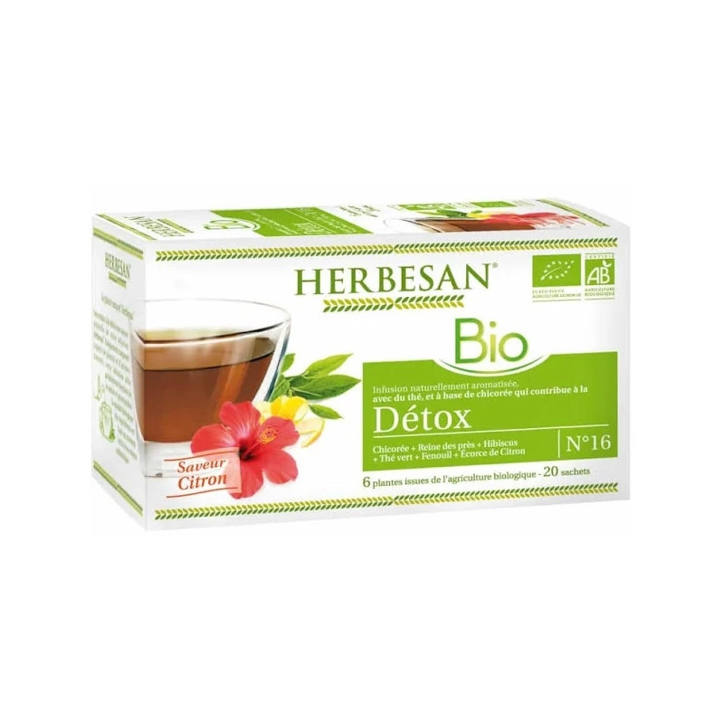 Herbesan Infusion Bio Détox 20 Sachets Herbesan Infusion Bio Détox 20 Sachets