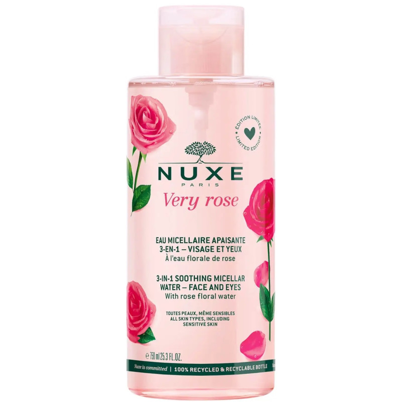 Nuxe Eau micellaire apaisante 3-en-1 Very Rose 750 ml Nuxe Eau micellaire apaisante 3-en-1 Very Rose 750 ml