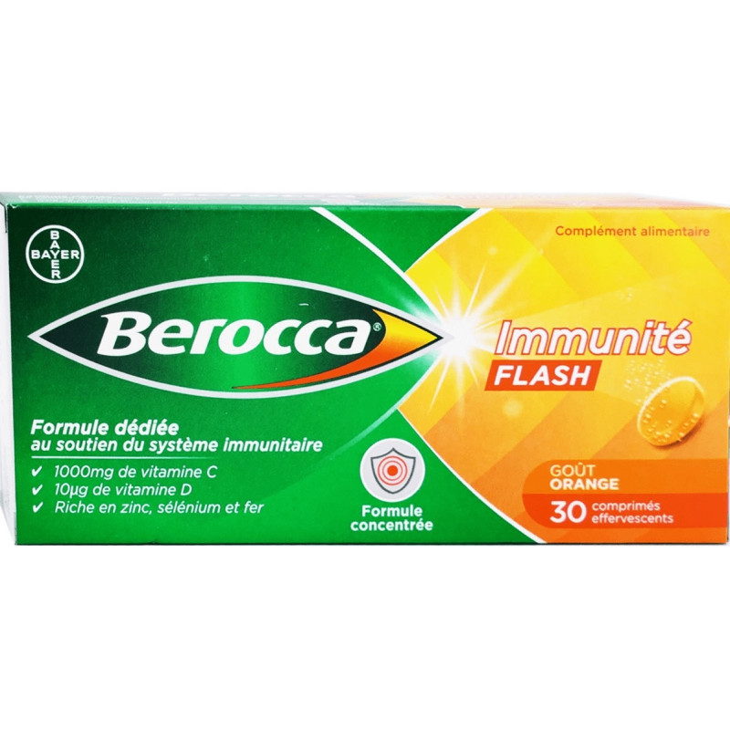 Berocca Immunité Flash 30 Comprimés Effervescents Berocca Immunité Flash 30 Comprimés Effervescents