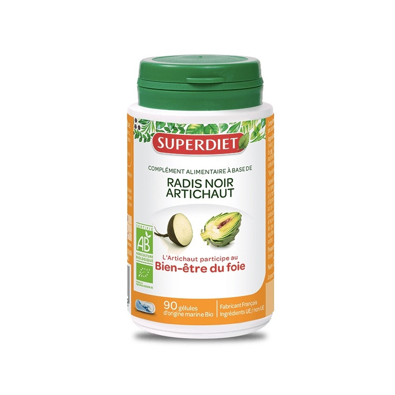Super Diet Radis Noir Artichaut Bio x90 Gélules Super Diet Radis Noir Artichaut Bio x90 Gélules