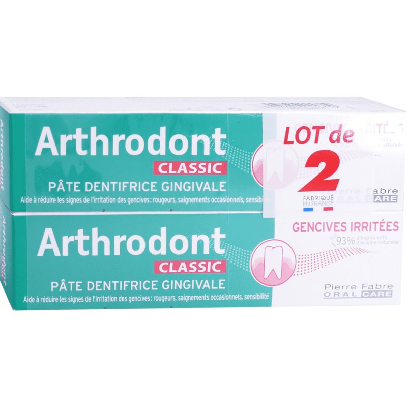 Arthrodont Classic Pâte Dentifrice Gingivale 75ml x2 Arthrodont Classic Pâte Dentifrice Gingivale 75ml x2
