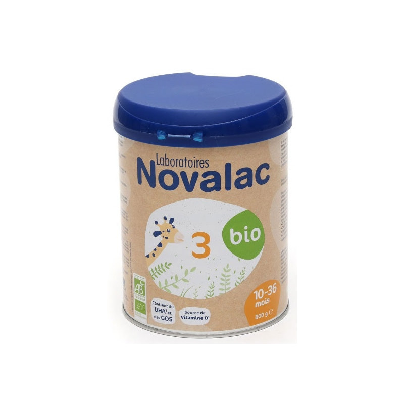 Novalac Lait 3ème âge Bio 800g Novalac Lait 3ème âge Bio 800g