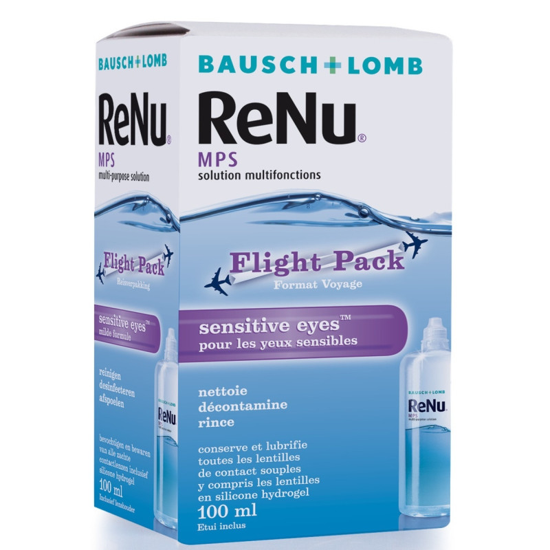 Bausch + Lomb ReNu MPS Solution Multifonctions Spécial Avion 100 ml Bausch + Lomb ReNu MPS Solution Multifonctions Spécial Avion 100 ml