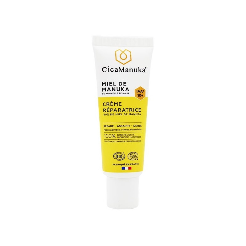 Cicamanuka Crème Réparatrice au Miel de Manuka IAA10+ Bio 40ml Cicamanuka Crème Réparatrice au Miel de Manuka IAA10+ Bio 40ml