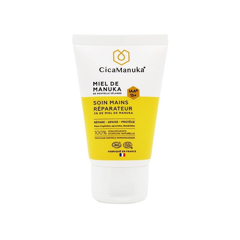 Cicamanuka Soin des Mains Réparateur au Miel de Manuka IAA15+ Bio 50ml Cicamanuka Soin des Mains Réparateur au Miel de Manuka IAA15+ Bio 50ml