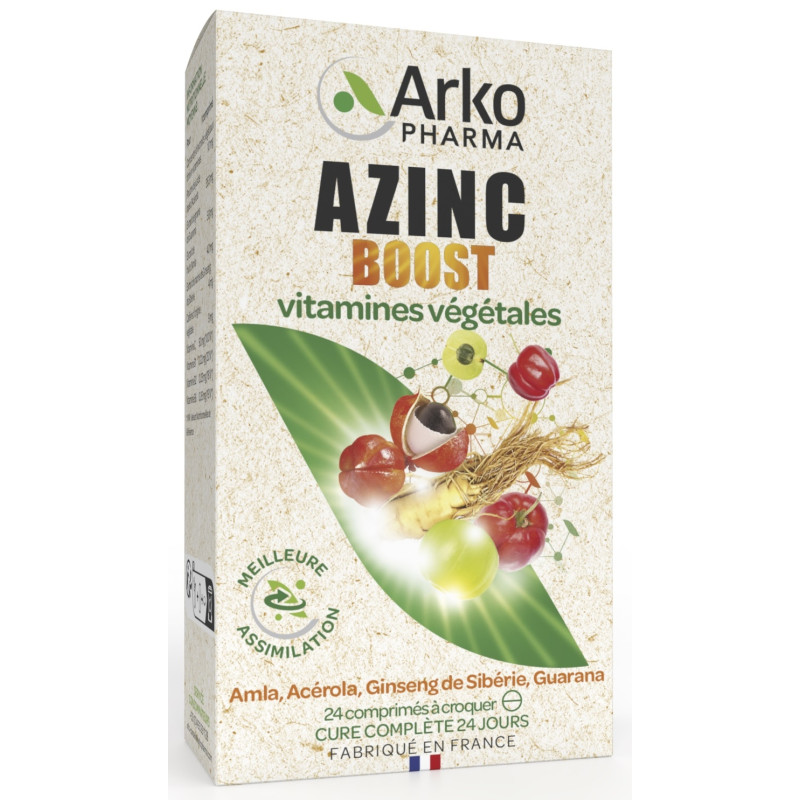 Arkopharma Azinc Boost Vitamines végétales 24cp Arkopharma Azinc Boost Vitamines végétales 24cp