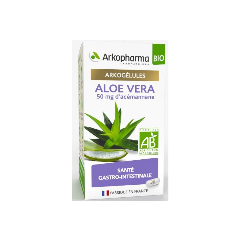 Arkopharma Arkogélules Bio Aloe Vera 50mg d' Acémannane x30cp Arkopharma Arkogélules Bio Aloe Vera 50mg d' Acémannane x30cp