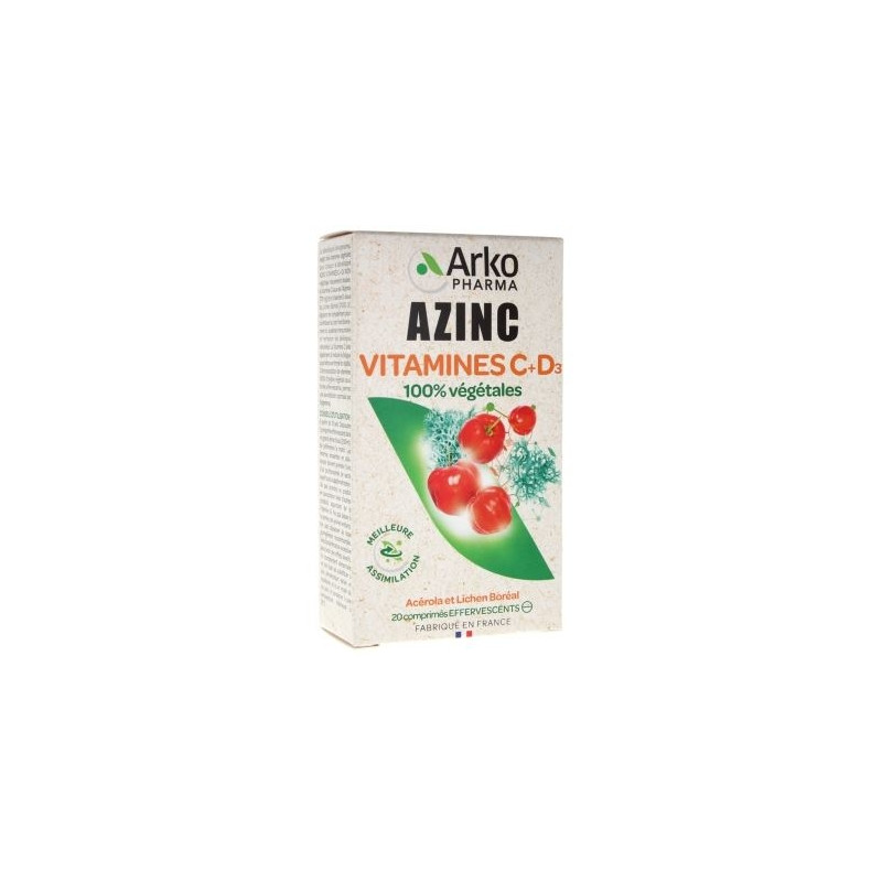 Arkopharma Azinc Vitamines C + D3 20cp Arkopharma Azinc Vitamines C + D3 20cp